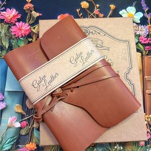 Galen Leather Trifold wrap Journal Cover